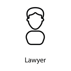 Lawyer icon design stock illustration
