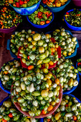 Eggplants sold at Daloa market, Ivory Coast.