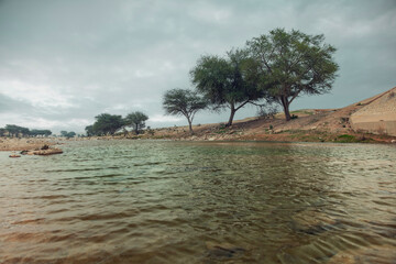 Salboukh valley lake in the winter