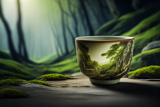 AI generates illustrations cups