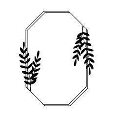 Hand drawn floral frame illustration