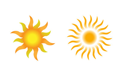 set of sun illustration