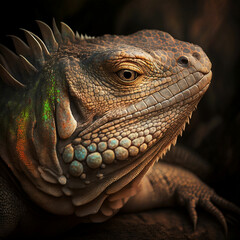 Fototapeta premium close up of iguana