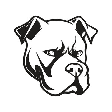 bulldog mascot logo ,hand drawn illustration. Suitable For Logo, Wallpaper, Banner, Background, Card, Book Illustration, T-Shirt Design, Sticker, Cover, etc