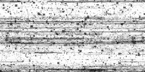 Obraz premium Seamless digital pixel glitch error background transparent overlay pattern. Broken CRT television or video game damage texture. Futuristic post apocalyptic cyberpunk signal data white noise backdrop.