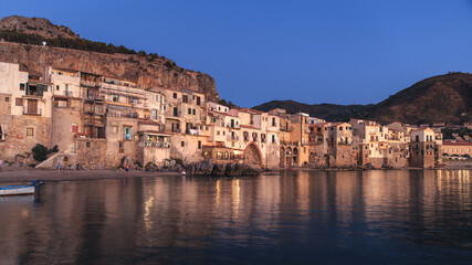 Fototapeta na wymiar Embankment of Cefalu - Sicily, Italy