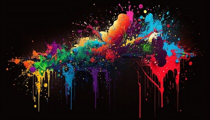 Paint Splattered Background