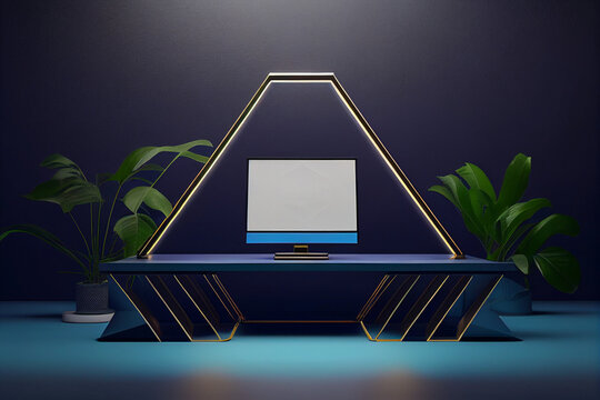 AI generates illustrations booth background