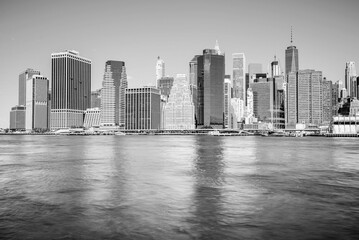 Manhattan's Financial District. Black and White - New York - 584673484