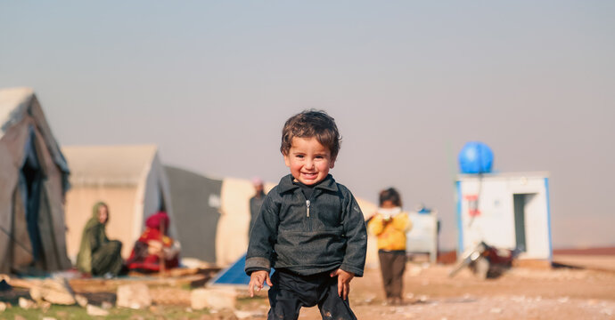 the difficult conditions in which refugees live, which caused the spread of cholera in northern Syria	
