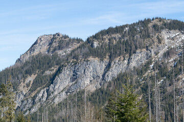 Mountains covered with snow