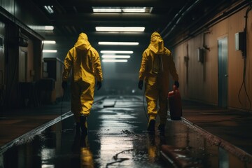 Fototapeta premium Collecting hazardous material Generative AI
