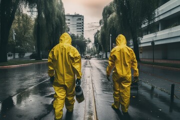 Fototapeta premium Collecting hazardous material Generative AI