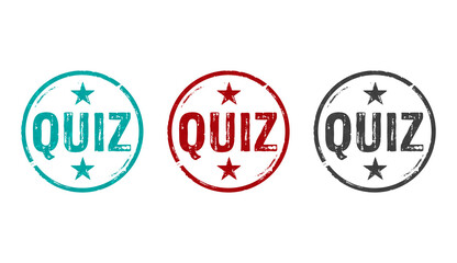 Quiz competition game stamp and stamping