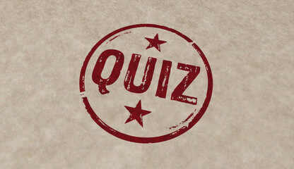 Quiz competition game stamp and stamping