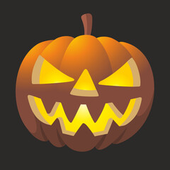 Halloween Kürbis auf schwarzem Hintergrund