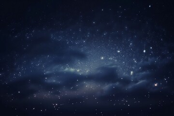 Beautiful blue sky at night with stars. AI Generated