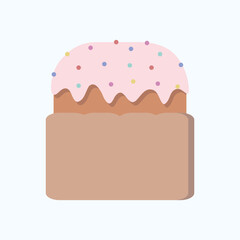 holiday vector easter cake isolated illustration