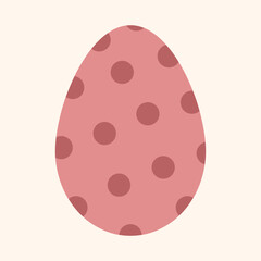 holiday vector easter egg polka dots isolated illustration