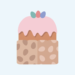 vector easter cake isolated illustration