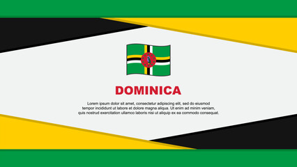 Obraz premium Dominica Flag Abstract Background Design Template. Dominica Independence Day Banner Cartoon Vector Illustration. Dominica Vector