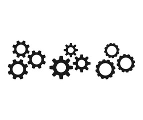 Setting gears icon. Cogwheel group. Gear design collection icon. Progress or construction concept. Cogwheel icons UI vector design and illustration.
