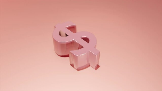 Dollar sign. Computer generated 3d render