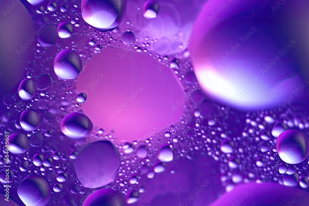 Poster appearance purple bubble moisturizing background pattern. background made of abstract science with w