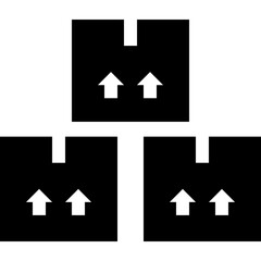 Cardboard Boxes Glyph Icon