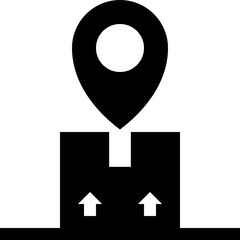 Tracking Package Box Glyph Icon