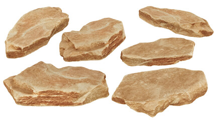A collection of stone dicut.