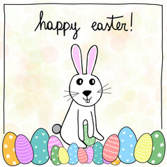 easter card with bunny