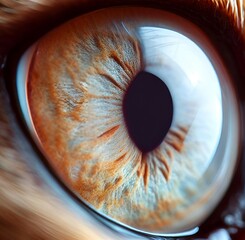 macro close up of a cat eye, vertical pupil, iris - 584688433