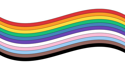 LGBT Pride Flag Background. LGBTQ Rainbow Flag Background Design for Pride Month Banner. Vector Illustration. - obrazy, fototapety, plakaty
