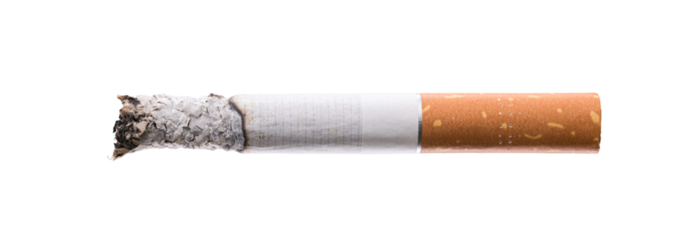 Cigarette burning on transparent background, smoke addiction concept Stock  Photo | Adobe Stock