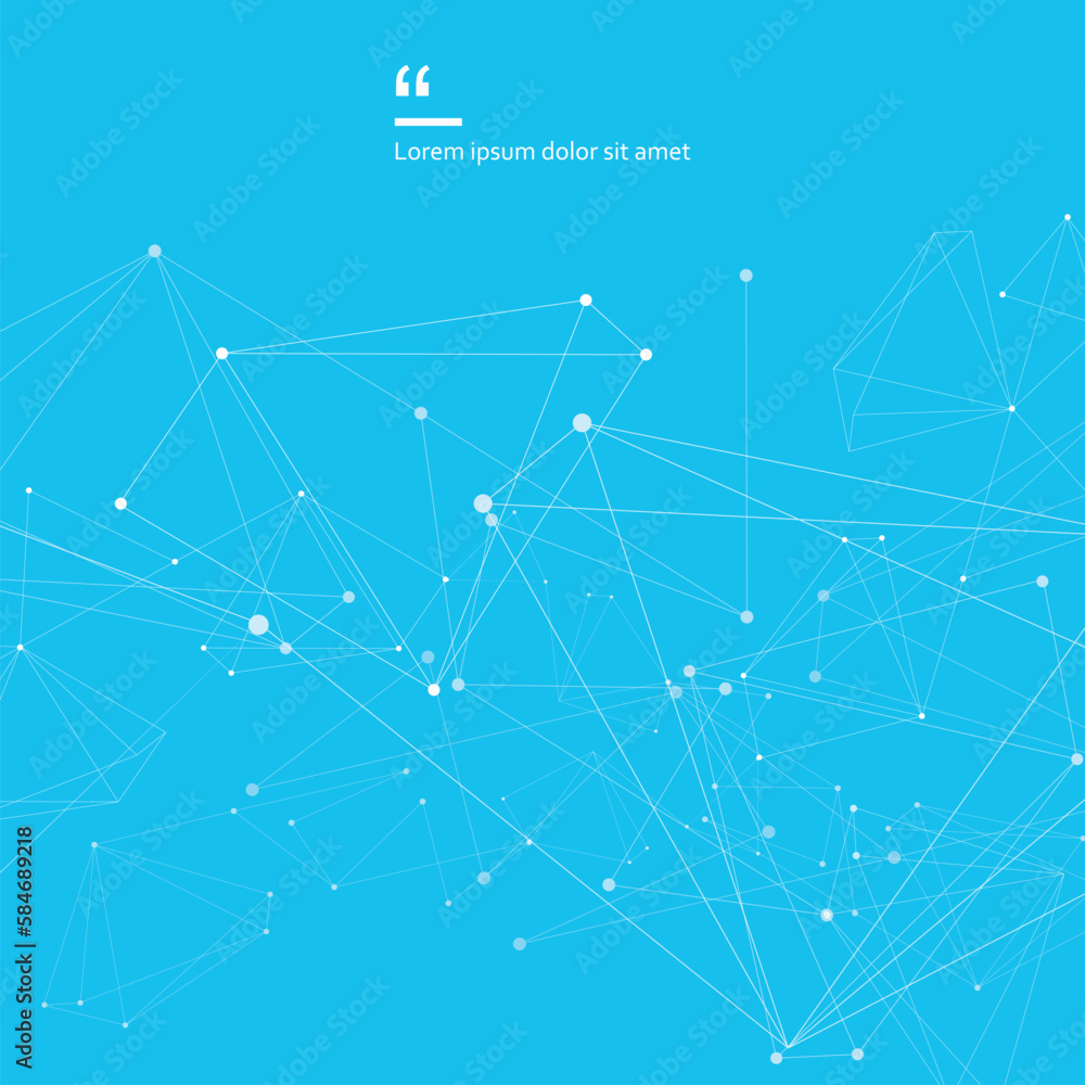 Poster network connecting dots and lines. science and technology background. vector modern illustration