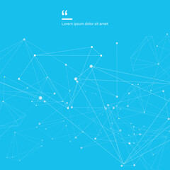 Network connecting dots and lines. Science and technology background. Vector modern illustration