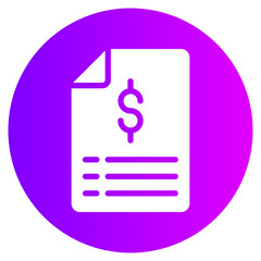 invoice gradient icon