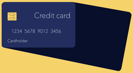 Here is realistic mock credit card or debit card  This is a 3-d illustration about bank cards, finances and business.
