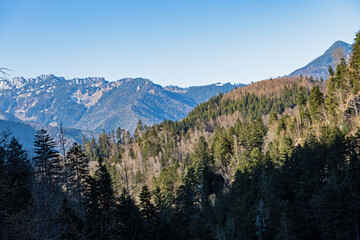 view oveer the alps between Austria and Bavaria near Kossen