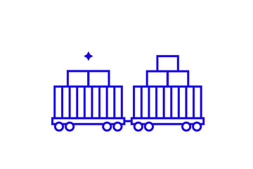 Isolated Geometric concept of logistics vector illustration in a flat style for website, mobile app, banner, ui ux, web design, business, marketing, landing. infographics, mockup, web development	