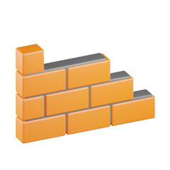 Brick Wall 3D Icon