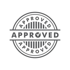 Approved stamp badge rubber icon vector design