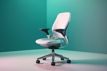 Steelcase Chair Isolated, Office Chair, Fancy White Office Chair 