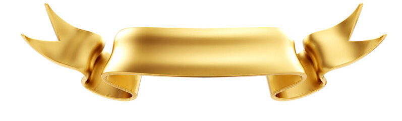 3D gold ribbon