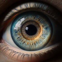 La Belleza del Ojo: Una ilustración que celebra la belleza única del ojo humano, con su color, textura y forma