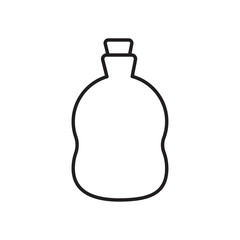 Bottle Black and White Icon