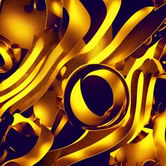 Abstract gold creative lights background,neon - generative ai