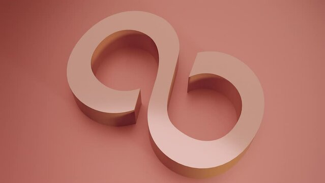 3D infinity sign. Computer generated 3d render