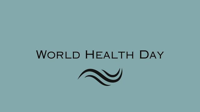 happy world health day wish video with simple bg and tild signs logo